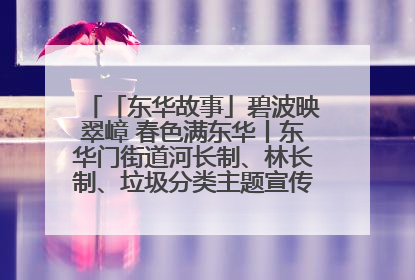 「东华故事」碧波映翠嶂 春色满东华丨东华门街道河长制、林长制、垃圾分类主题宣传如火如荼中