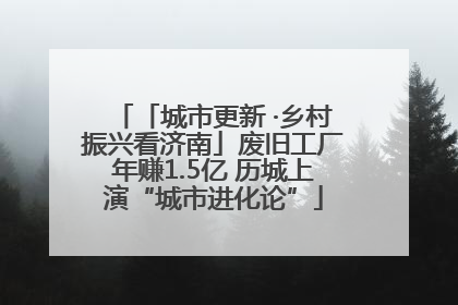 「城市更新 ·乡村振兴看济南」废旧工厂年赚1.5亿 历城上演“城市进化论”
