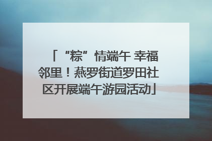 “粽”情端午 幸福邻里！燕罗街道罗田社区开展端午游园活动