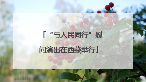 “与人民同行”慰问演出在西藏举行