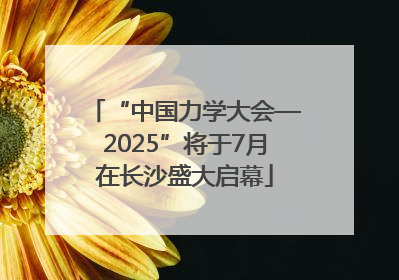 “中国力学大会—2025”将于7月在长沙盛大启幕