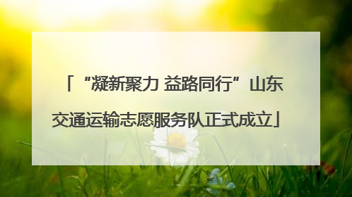 “凝新聚力 益路同行”山东交通运输志愿服务队正式成立