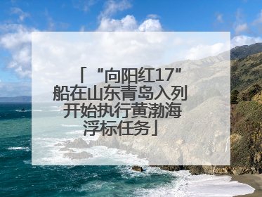 “向阳红17”船在山东青岛入列 开始执行黄渤海浮标任务