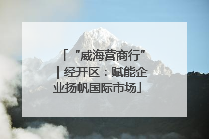 “威海营商行”｜经开区：赋能企业扬帆国际市场