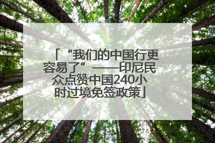 “我们的中国行更容易了”——印尼民众点赞中国240小时过境免签政策