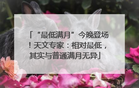 “最低满月”今晚登场！天文专家：相对最低，其实与普通满月无异