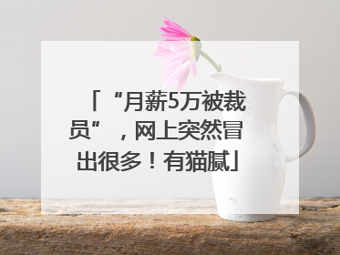 “月薪5万被裁员”，网上突然冒出很多！有猫腻