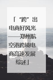 “跨”出电商好风光——郑州航空港跨境电商高速发展综述