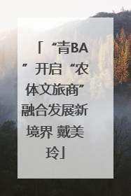 “青BA”开启“农体文旅商”融合发展新境界 戴美玲