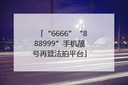 “6666”“888999”手机靓号再登法拍平台