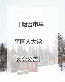 烟台市牟平区人大常委会公告
