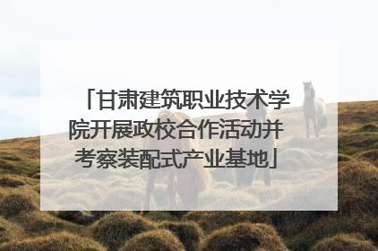 甘肃建筑职业技术学院开展政校合作活动并考察装配式产业基地