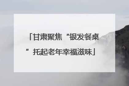甘肃聚焦“银发餐桌”托起老年幸福滋味