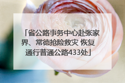 省公路事务中心赴张家界、常德抢险救灾 恢复通行普通公路433处