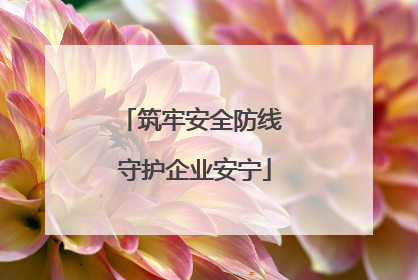 筑牢安全防线 守护企业安宁
