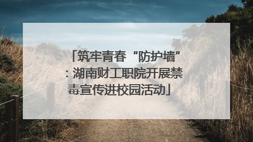 筑牢青春“防护墙”：湖南财工职院开展禁毒宣传进校园活动