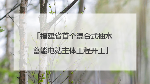 福建省首个混合式抽水蓄能电站主体工程开工