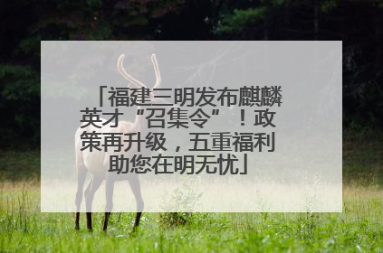 福建三明发布麒麟英才“召集令”！政策再升级，五重福利助您在明无忧