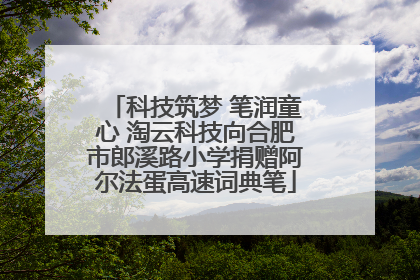 科技筑梦 笔润童心 淘云科技向合肥市郎溪路小学捐赠阿尔法蛋高速词典笔