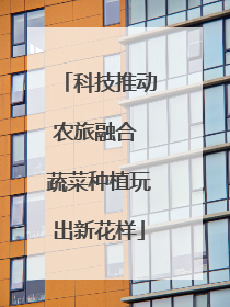 科技推动农旅融合 蔬菜种植玩出新花样