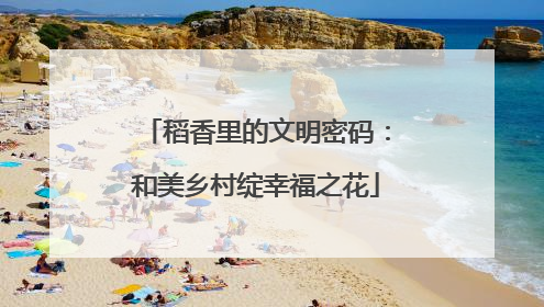 稻香里的文明密码：和美乡村绽幸福之花