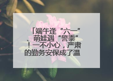 端午逢“六一”、萌娃遇“警黍”！一不小心，严肃的勤务安保成了温情的节日互动