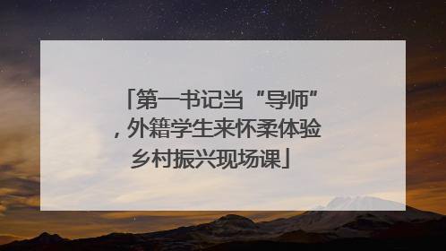 第一书记当“导师”，外籍学生来怀柔体验乡村振兴现场课