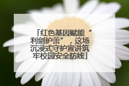 红色基因赋能“利剑护蕾”，这场沉浸式守护宣讲筑牢校园安全防线