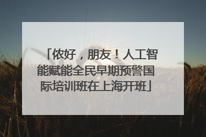 侬好，朋友！人工智能赋能全民早期预警国际培训班在上海开班