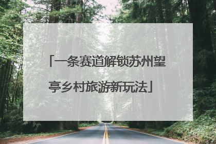 一条赛道解锁苏州望亭乡村旅游新玩法