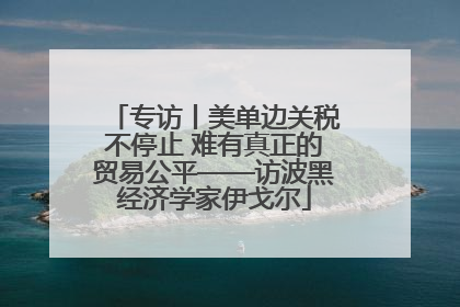 专访丨美单边关税不停止 难有真正的贸易公平——访波黑经济学家伊戈尔