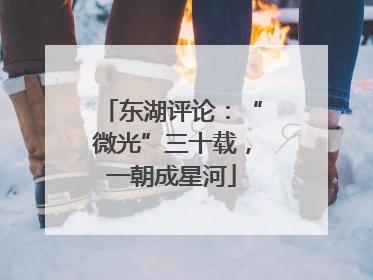 东湖评论：“微光”三十载，一朝成星河