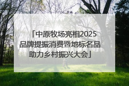 中原牧场亮相2025品牌提振消费暨地标名品助力乡村振兴大会