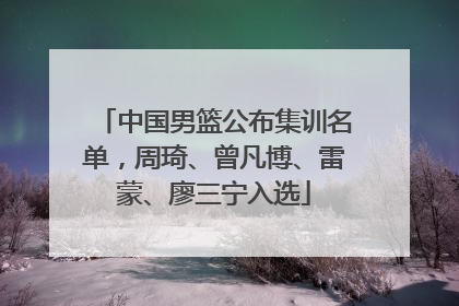 中国男篮公布集训名单，周琦、曾凡博、雷蒙、廖三宁入选