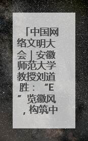 中国网络文明大会｜安徽师范大学教授刘道胜：“E”览徽风，构筑中华民族共有精神家园
