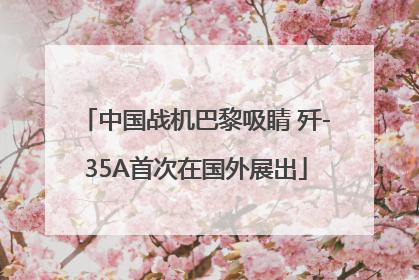 中国战机巴黎吸睛 歼-35A首次在国外展出