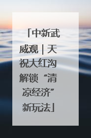 中新武威观｜天祝大红沟解锁“清凉经济”新玩法
