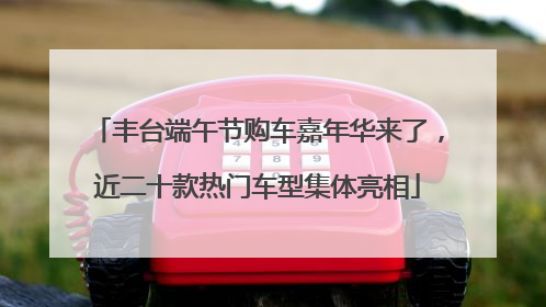 丰台端午节购车嘉年华来了，近二十款热门车型集体亮相