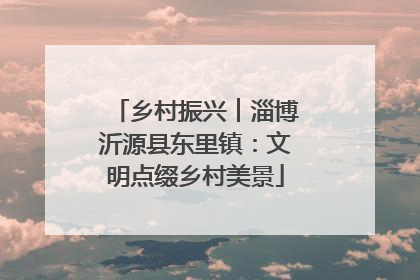 乡村振兴︱淄博沂源县东里镇：文明点缀乡村美景