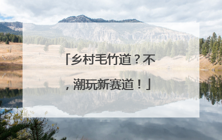 乡村毛竹道？不，潮玩新赛道！