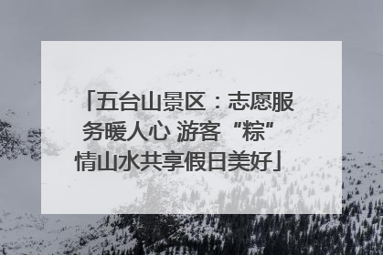 五台山景区：志愿服务暖人心 游客“粽”情山水共享假日美好