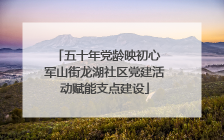 五十年党龄映初心 军山街龙湖社区党建活动赋能支点建设