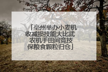亳州举办小麦机收减损技能大比武 农机手田间竞技保粮食颗粒归仓