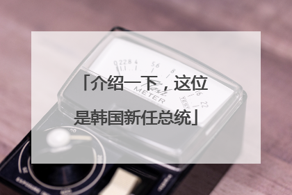 介绍一下，这位是韩国新任总统