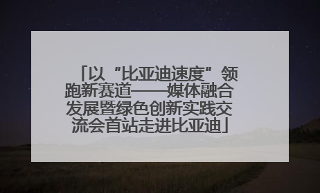 以“比亚迪速度”领跑新赛道——媒体融合发展暨绿色创新实践交流会首站走进比亚迪