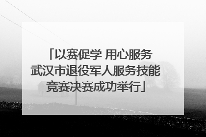 以赛促学 用心服务 武汉市退役军人服务技能竞赛决赛成功举行