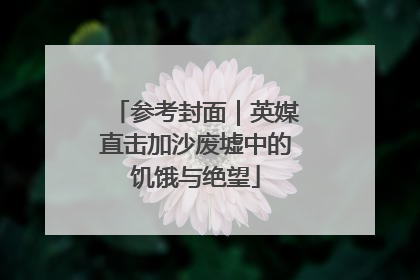 参考封面｜英媒直击加沙废墟中的饥饿与绝望