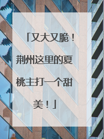 又大又脆！荆州这里的夏桃主打一个甜美！