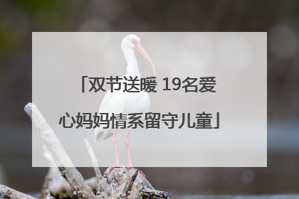 双节送暖 19名爱心妈妈情系留守儿童