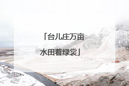 台儿庄万亩水田着绿裳